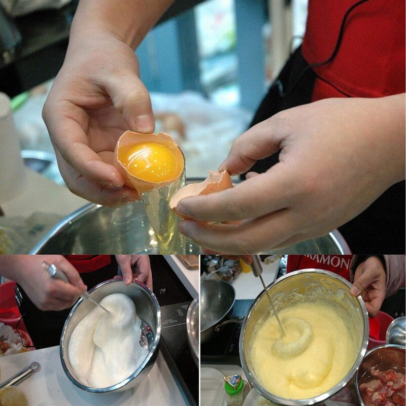 kakamono 2pcsSet Egg Beater Stainless Steel Spring Egg Whisk, Kitchen Milk Egg Beater Whisking,Beating,Magic Hand Held Sauce Stirrer Frotherâ€¦ - Image 5